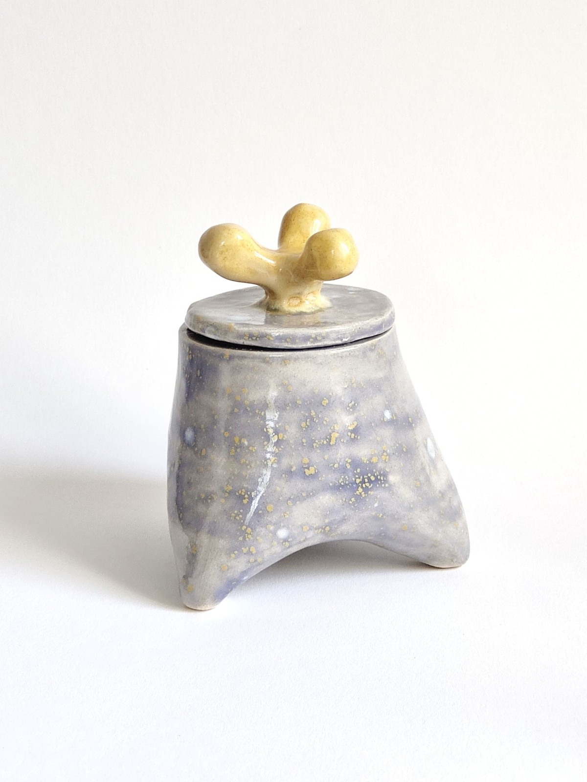 Boite Bicolor Jaune et Bleu Lilas