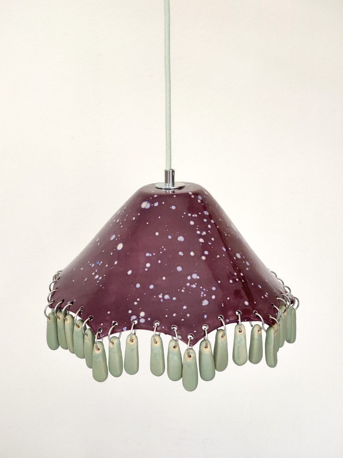 Suspension parapluie Violette et Vert d'eau